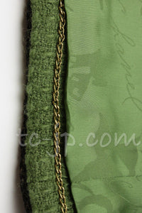 CHANEL 10PF Paris Shanghai Green Braid Skirt Jacket 36 シャネル グリーン・ブレイド・ジャケット スカート スーツ - TC JAPAN