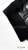 CHANEL 05A Black Rabbit Lapan Leather Jacket Blouson 36 38 シャネル ブラック・レザー・ラビットファー ・ラパン・ジャケット・ブルゾン 即発