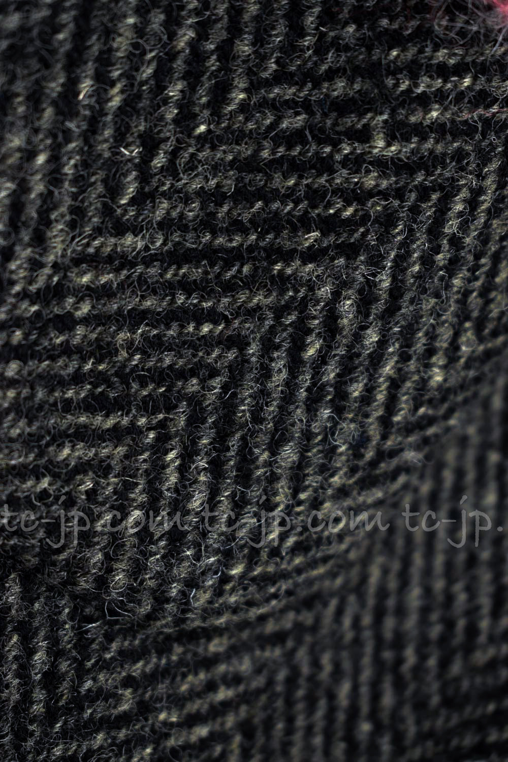 CHANEL 13PF Grey Black Trim Wool Jacket 34 36 38 40 シャネル グレー・トリミング・ウール・ジャケット 即発