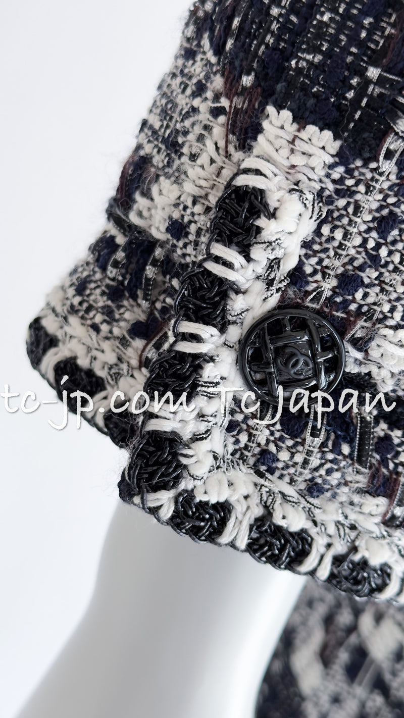 CHANEL 06C Black White Tweed Jacket Skirt Suit 36 38 シャネル ブラック・ホワイト・ツイード・ジャケット・スカート・スーツ 即発