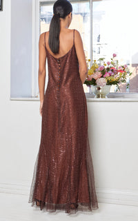 CHANEL 99A Evening long Dress 34 36 シャネル メタリック・マキシ・ロング・ドレス・ワンピース
