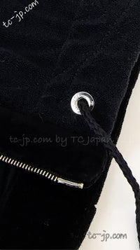 CHANEL 15B Black CC Logo Zip Hoodie Tops 36 38 40 シャネル ブラック・CCロゴ・パイルジップ・パーカー