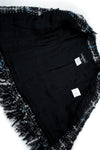 CHANEL 10A Wool Fringe Trim Tweed Jacket 42 シャネル ブラック・シルバー・フリンジ・ツイード・ジャケット 即発