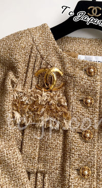 CHANEL 13C Gold Fringe Tweed Jacket 38 シャネル ゴールド・フリンジ・ツイード・ジャケット 即発