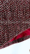 CHANEL 08A Red Grey Wool Tweed Jacket Skirt Suit 36 シャネル レッド・グレー・ウール・ツイード・ジャケット・スカート スーツ