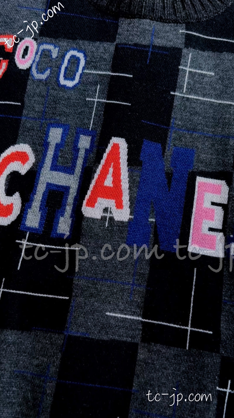 CHANEL 21B Charcoal Black Cashmere Cardigan Sweater 38 シャネル・チャコールグレー・ブラック・カシミア・カーディガン・セーター 即発