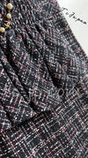 CHANEL 16B Charcoal Gray Tweed Dress 38 シャネル チャコールグレー ウール ツイード ワンピース 即発