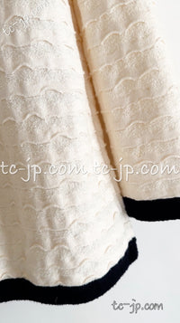 CHANEL 12C Ivory Cotton Cashmere Knit Dress Cardigan 38 42 シャネル アイボリー・カシミア混コットン・ワンピース・カーディガン 即発