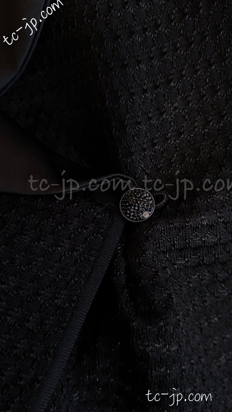 CHANEL 11S Cameron Diaz Black White Lace Cardigan Jacket Dress Tops 34 36 38 44 シャネル ブラック・ホワイト・レース・カーディガン・ジャケット・ワンピース・トップス 即発 - TC JAPAN