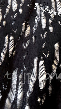 CHANEL 12S White Black Knit Dress 40 シャネル ホワイト・ブラック・ワンピース 即発
