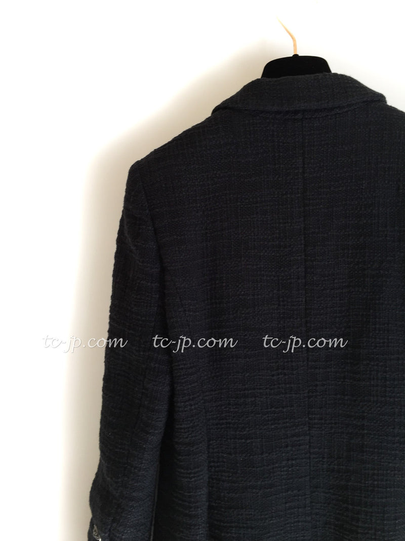 CHANEL 12PF Black Tweed Jacket 34 シャネル ブラック・ツイード・ジャケット