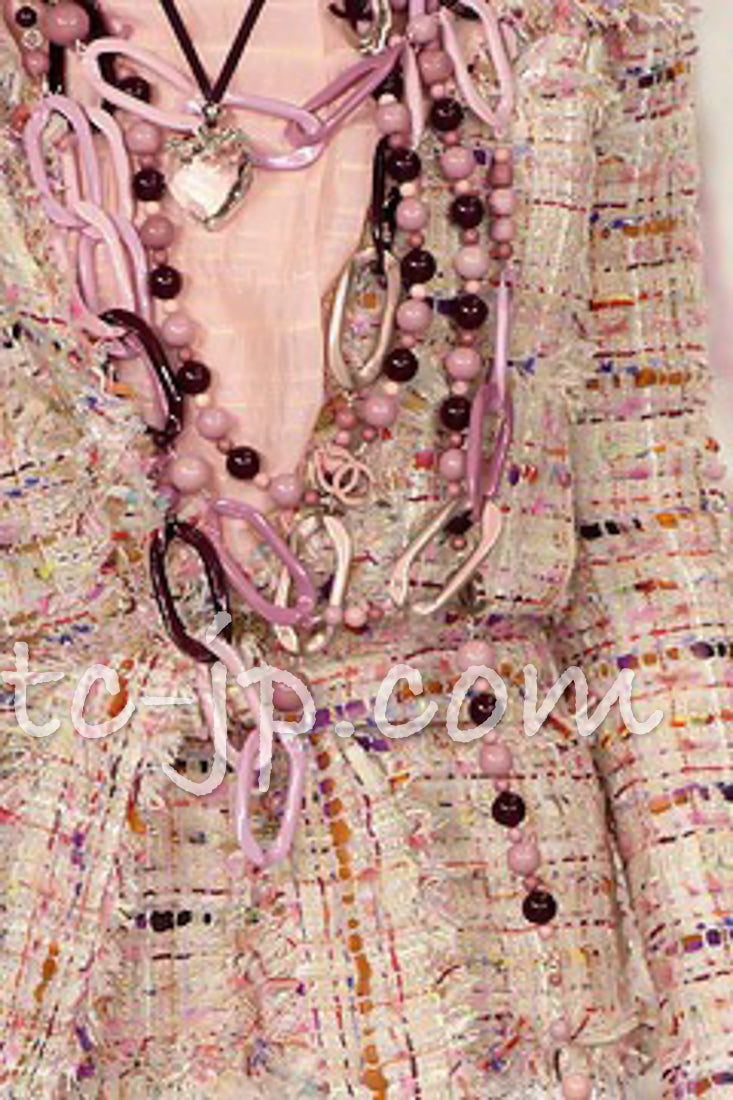 CHANEL 04S Pink Multi Tweed Jacket 34 シャネル ピンク・マルチ・ミックス・ツイード・ジャケット 即発 - TC JAPAN