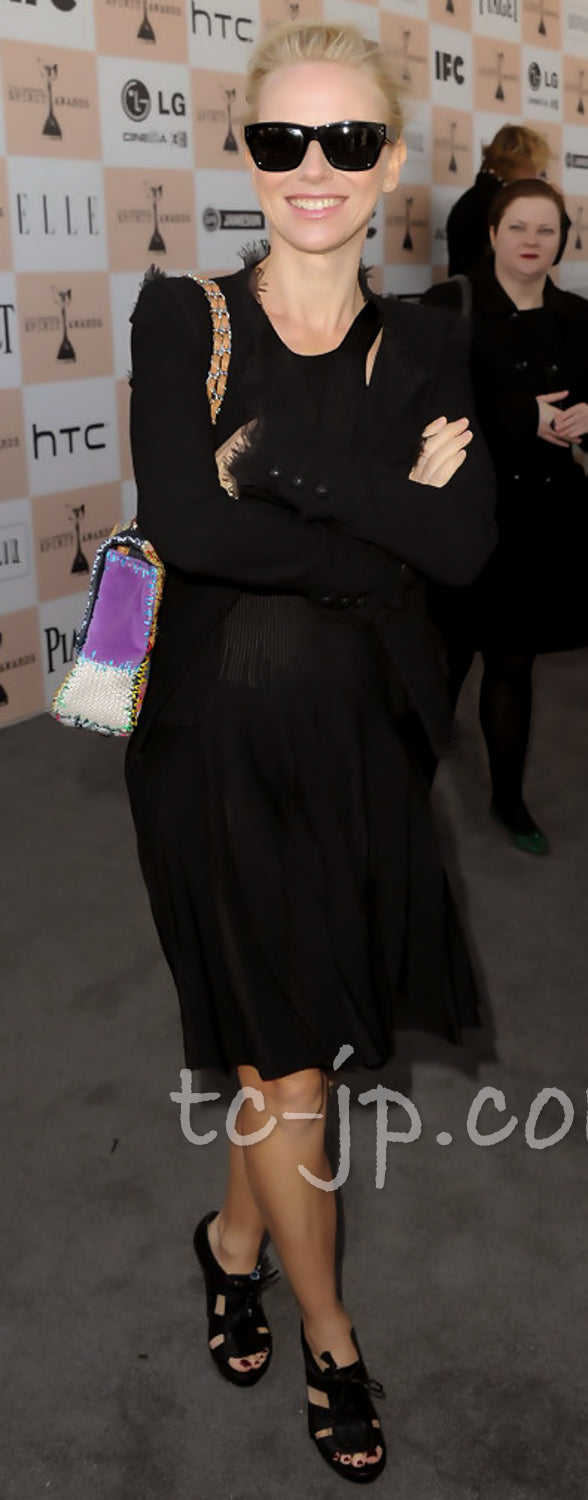 CHANEL 11S Naomi Watts Black Knit Dress 36 シャネル ナオミワッツ着ブラック・ニット・ワンピース