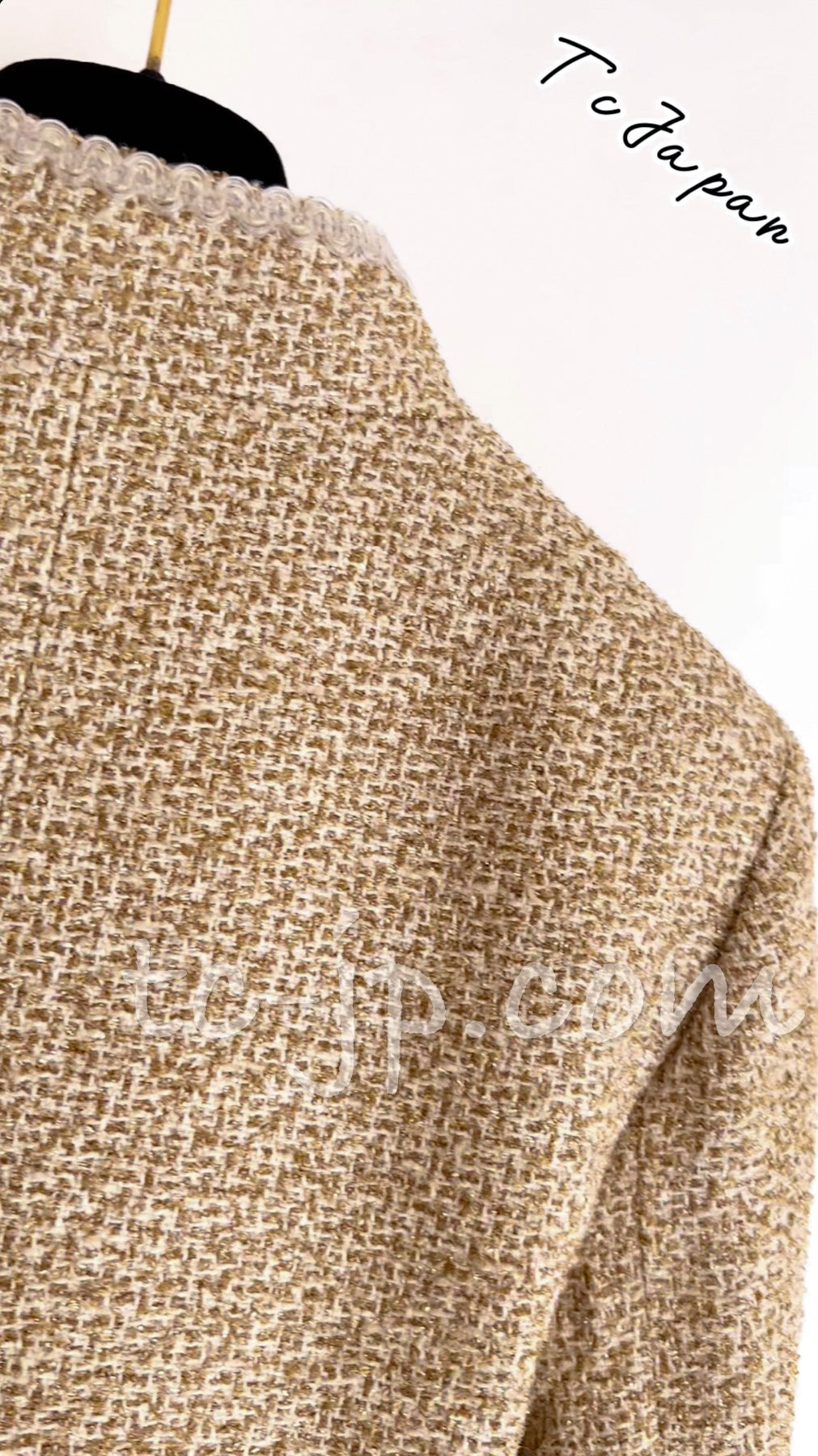 CHANEL 13C Gold Silk Blend  Lesage Tweed Jacket 38 40 シャネル ゴールド・ルサージュ・ツイード・ジャケット 即発