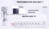 CHANEL 12S Navy Boucle Silk Dress 40 シャネル ネイビー・ツイード・ワンピース・ジャケット 即発