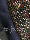 CHANEL 12A Navy Multicolor Tweed Jacket Coat 40 42 シャネル ネイビー・マルチカラー・ツイード・ジャケット・コート 即発