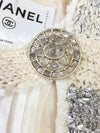 CHANEL 12PF Paris Bombay Ivory Silver Dress 34 シャネル アイボリー・シルバー・ツイード・ワンピース 即発 - TC JAPAN