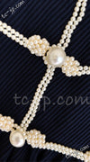 CHANEL 09S Pearl Navy Dress Jacket 34 36 シャネル ナポレオン・パール装飾・ネイビー ・ミリタリー・ワンピース・ジャケット 即発