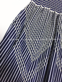 CHANEL 14S Navy Stripe Knit Dress 34 シャネル・ネイビー・ストライプ・ニット・ワンピース 即発