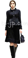 CHANEL 16B Navy Black Grey Tweed Jacket 34 シャネル ネイビー・ブラック・ツイード・ジャケット