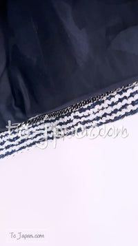 CHANEL 19PS White Mix Zipper Front Tweed Jacket 44 シャネル  ホワイト・ミックス・ジッパー・ツイード・ジャケット 即発