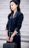 CHANEL 16S Navy Black Tweed Jacket Skirt Suit 36 38 シャネル ネイビー・ブラック・ツイード・ジャケット・スカート・スーツ 即発