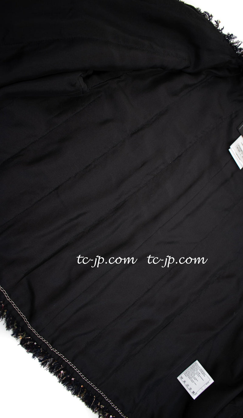 CHANEL 12PF Bombay Lesage Black Metallic Gold Jacket 40 シャネル ルサージュ・ブラック・メタリック・ジャケット 即発