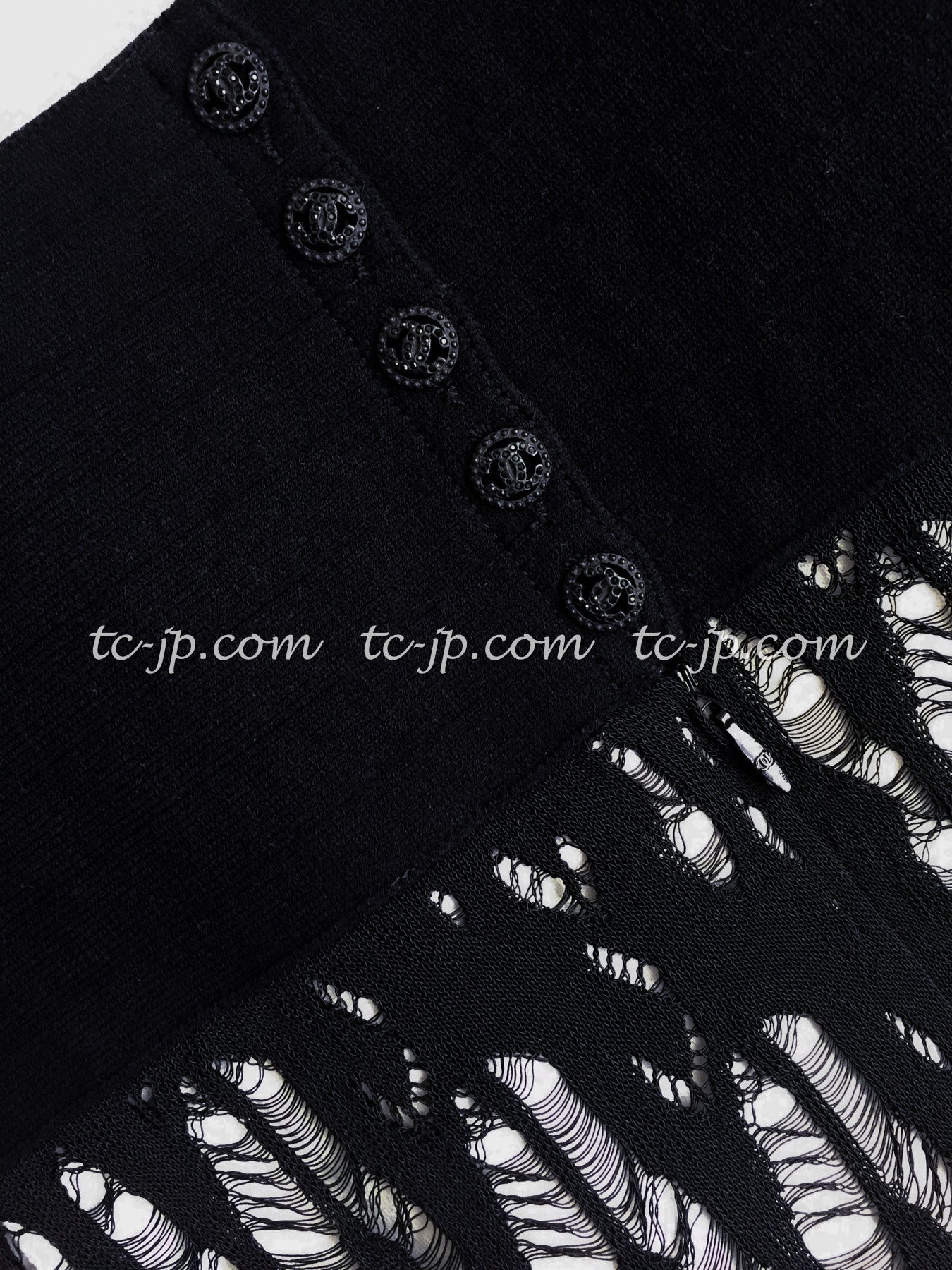 CHANEL 12S White Black Knit Dress 40 シャネル ホワイト・ブラック・ワンピース 即発