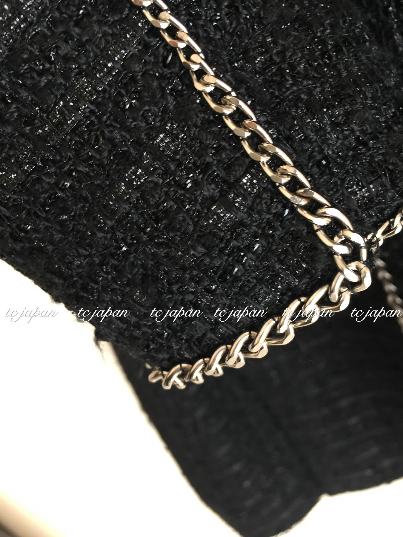 CHANEL 06S Black Chained Tweed Jacket 34 シャネル ブラック・チェーントリム・ジャケット 即発