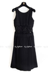 CHANEL 14S Black wool cotton lace Dress 34 シャネル ブラック・レース フレア・ワンピース 即発
