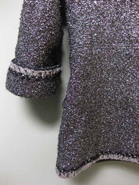 CHANEL 14S Metallic Silver Double Tweed Jacket 42 シャネル メタリック・シルバー・ツイード・ジャケット - シャネル TC JAPAN