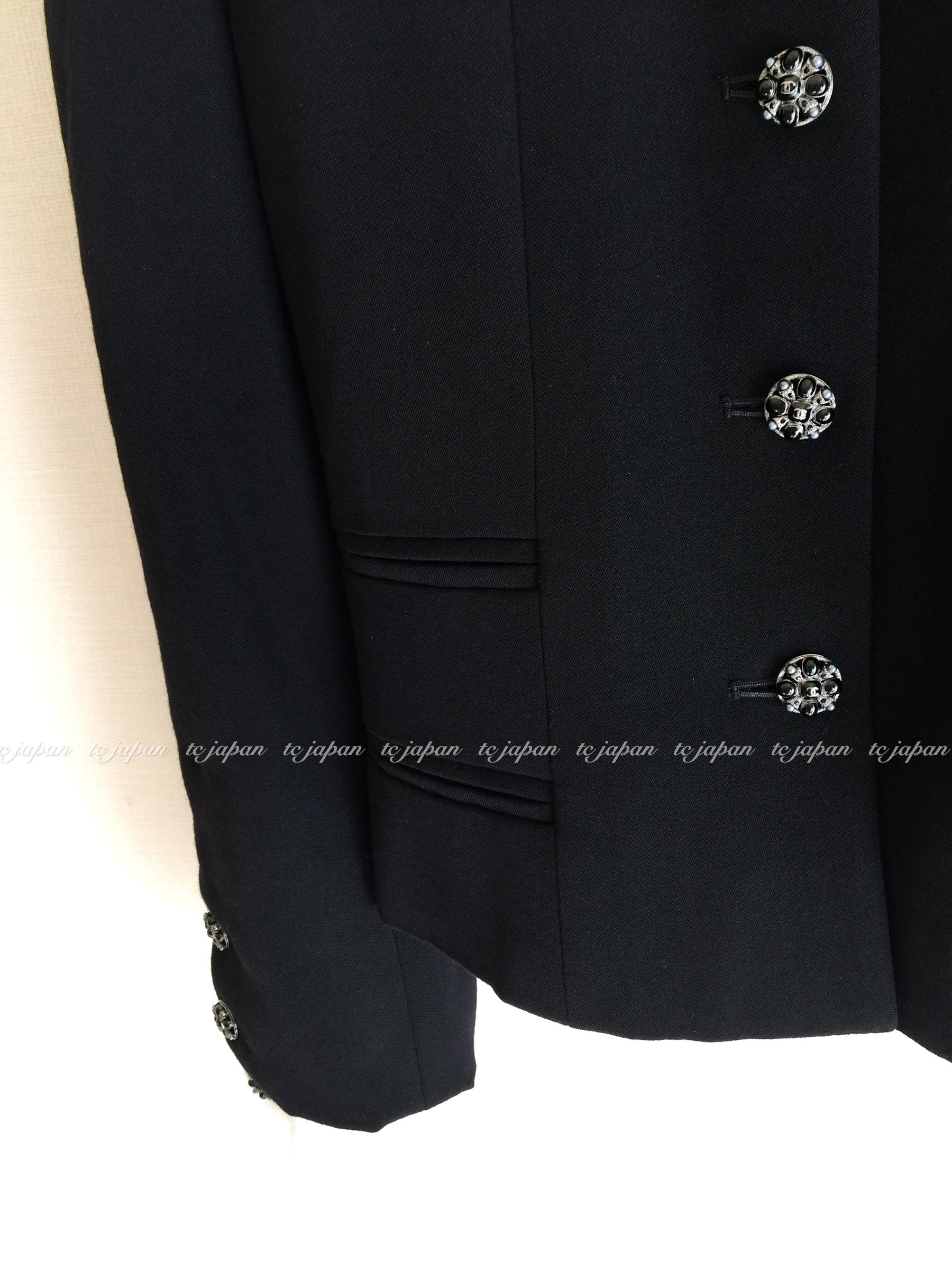 CHANEL 06PF Black Wool Jacket 38 シャネル ブラック・ウール・ジャケット 即発