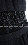 CHANEL 14S Black wool cotton lace Dress 34 シャネル ブラック・レース フレア・ワンピース 即発