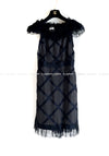 CHANEL 07S Black Ribbon Trim Silk Dress 38 40 シャネル ブラック・シルクワンピース 即発