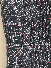 CHANEL 16B Charcoal Gray Tweed Dress 38 シャネル チャコールグレー ウール ツイード ワンピース 即発