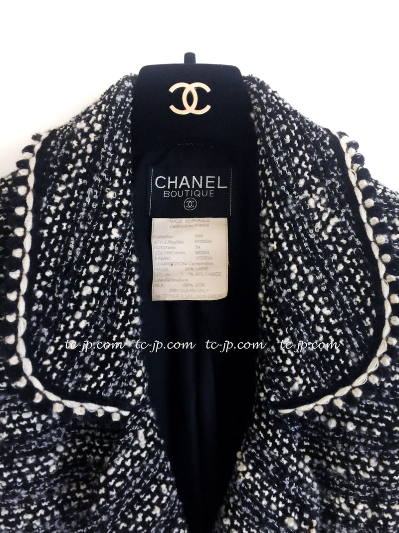 シャネル ジャケット CHANEL ネイビー・ブラック・ヴィンテージ