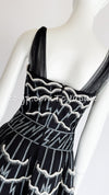 CHANEL 06S Black Peticoat Beads Sequins Silk Dress 34 シャネル ブラック・豪華装飾・ビーズ・オートクチュール技法・女優ドレス・シルク・ワンピース