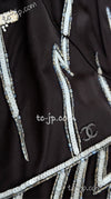CHANEL 06S Black Peticoat Beads Sequins Silk Dress 34 シャネル ブラック・豪華装飾・ビーズ・オートクチュール技法・女優ドレス・シルク・ワンピース