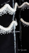 CHANEL 06S Black Peticoat Beads Sequins Silk Dress 34 シャネル ブラック・豪華装飾・ビーズ・オートクチュール技法・女優ドレス・シルク・ワンピース