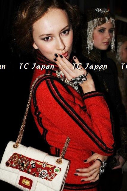 CHANEL 09PF $6K Red or Ivory Moscow Wool Jacket Suit 36 40 42 シャネル レッド・アイボリー・ロマノフ・ツイード・ジャケット・スーツ - シャネル TC JAPAN