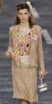 CHANEL 04A Multi Color Lesage Jacket Cashmere Lining Skirt Suit Tops 34 36 38 シャネル ベージュ・ツイード・ジャケット・スカート・スーツ・トップス 即発 - CHANEL TC JAPAN