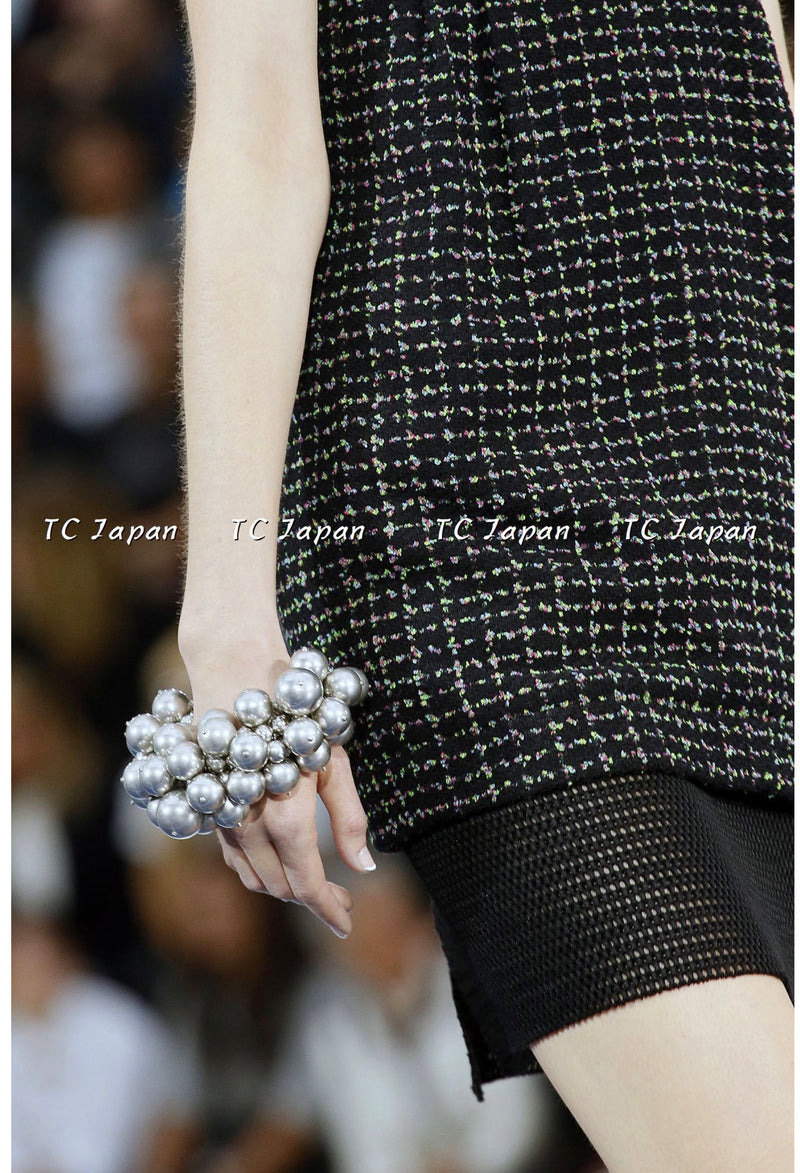 CHANEL 13S Knit Bolero Tweed Dress 36 38 シャネル ボレロ・メッシュ・ブラック ワンピース 即発 - CHANEL TC JAPAN