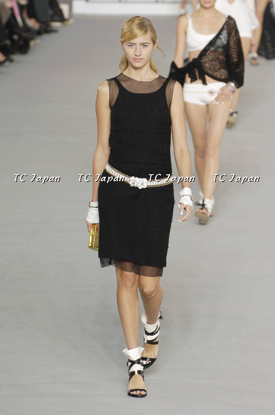 CHANEL 06S Black Sheer Sleeveless Dress 36 シャネル 冠婚葬祭ブラック・オーガンジー・ワンピース 即発