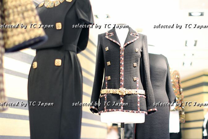 CHANEL 11PF Dark Navy Blue Gripoix Button Jacket Coat 36 38 シャネル ダークネイビー・ジュエリーボタン・ダブル ジャケット・コート - シャネル TC JAPAN