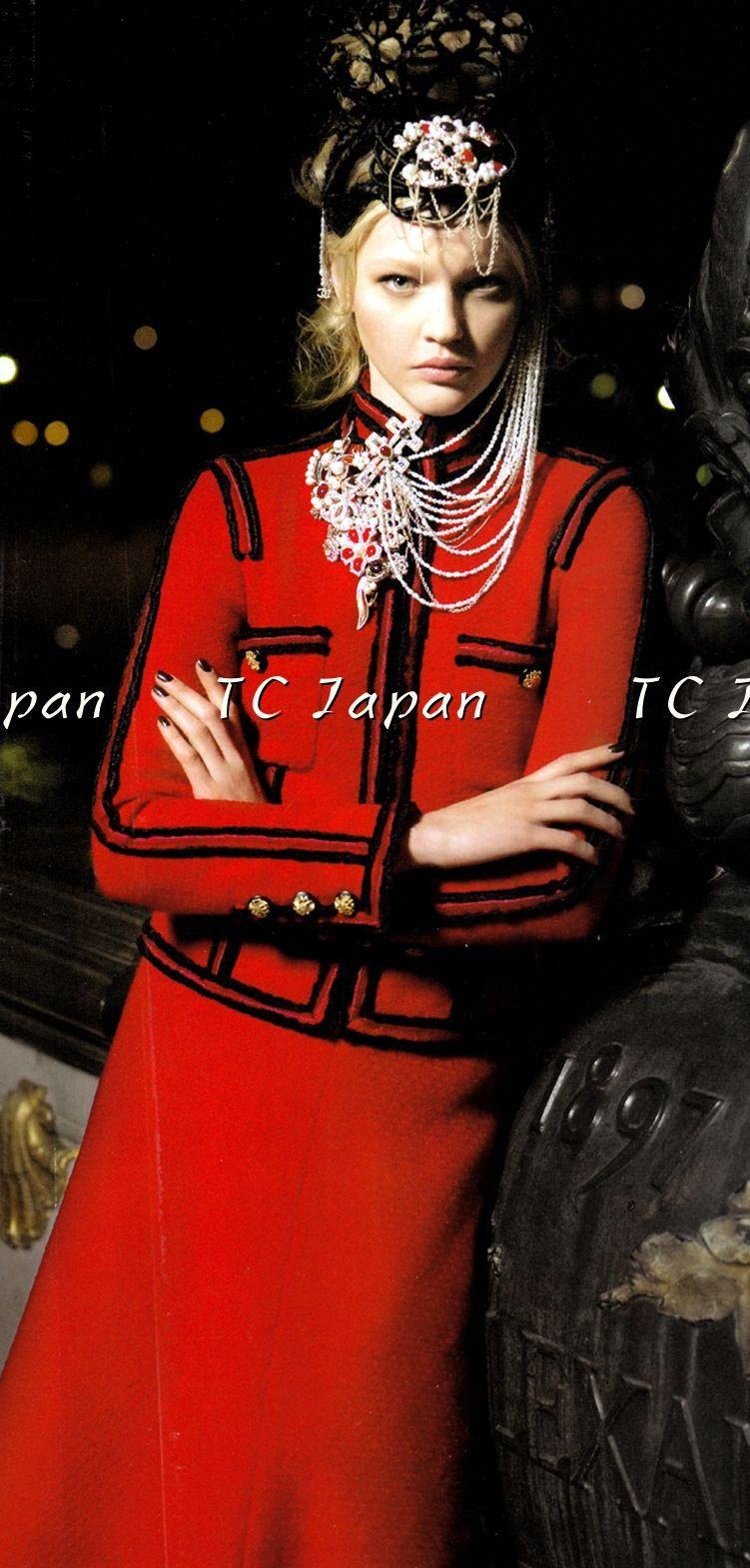 CHANEL 09PF $6K Red or Ivory Moscow Wool Jacket Suit 36 40 42 シャネル レッド・アイボリー・ロマノフ・ツイード・ジャケット・スーツ - シャネル TC JAPAN