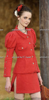 CHANEL 10S Red Lesage Jacket Skirt Suit 40 シャネル レッド・ルサージュツイード・ジャケット・スーツ - シャネル TC JAPAN