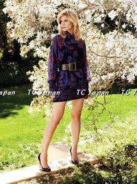 CHANEL 10PF Purple Silk Dress 38 シャネル パープル・シルク・ロングドレス 新品 即発 - シャネル TC JAPAN