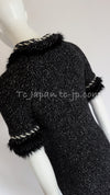CHANEL 10A Black Fur Trimmed Cashmere Knit Dress 38 シャネル 安室奈美恵さん・ブラック・ファー・トリム・ニット・ワンピース 即発