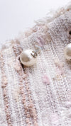 CHANEL 04S Ivory Beige Pink Cotton Tweed Coat Jacket Skirt 38 40 シャネル 生成り・ベージュ・ピンク・コート・ジャケット・スカート 即発