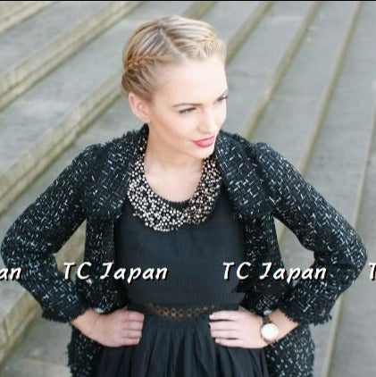 CHANEL 13C Black Logo Tape Ribbon Lesage Jacket Skirt Suit 40 42 シャネル ブラック・リボンテープ・ロゴ・ジャケット・スーツ - シャネル TC JAPAN